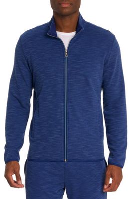 Robert Graham Kobra Thermal Knit Zip-Up Jacket in Navy