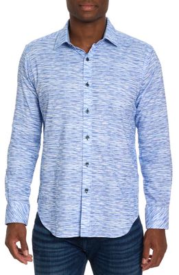 Robert Graham Light Year Cotton Button-Up Shirt in Blue
