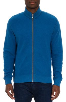 Robert Graham Moser Zip Cotton Cardigan in Blue