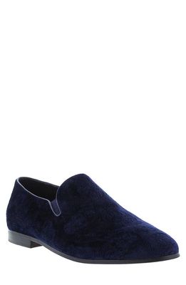 Robert Graham Renegade Velvet Loafer in Navy