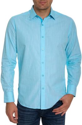 Robert Graham Stingray Chambray Button-Up Shirt in Light Blue