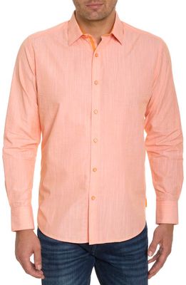 Robert Graham Stingray Chambray Button-Up Shirt in Light Orange