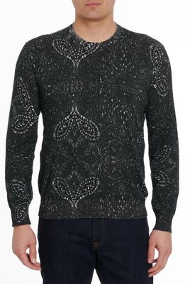Robert Graham Taurus Linen & Cotton Sweater in Black