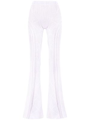 Roberta Einer Disco open-knit trousers - White