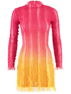Roberta Einer Sunrise Angel knitted minidress - Pink