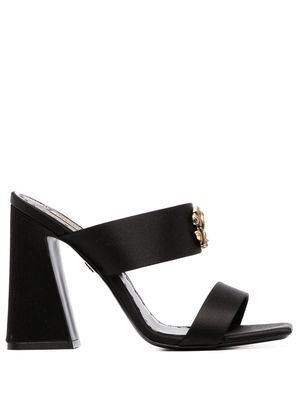 Roberto Cavalli 120mm logo-plaque sandals - Black