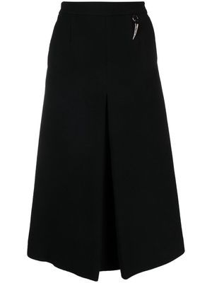 Roberto Cavalli A-line wool midi skirt - Black