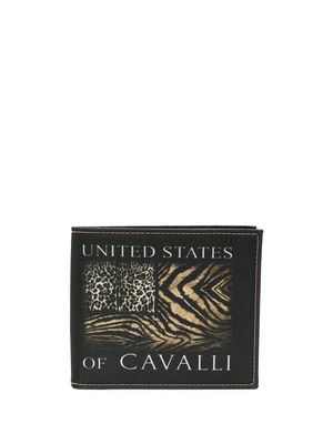 Roberto Cavalli animal-print bifold wallet - Black