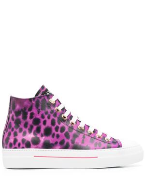 Roberto Cavalli animal-print hi-top sneakers - Pink