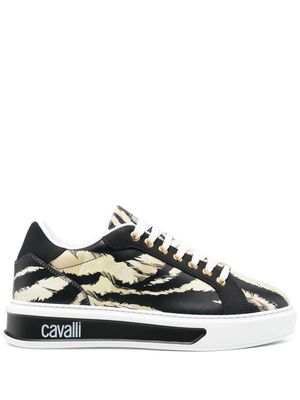 Roberto Cavalli animal-print low-top sneakers - Black