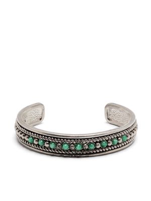 Roberto Cavalli beaded cuff bracelet - Silver