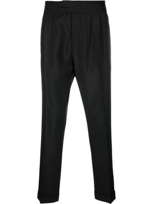 Roberto Cavalli belted cropped trousers - Black