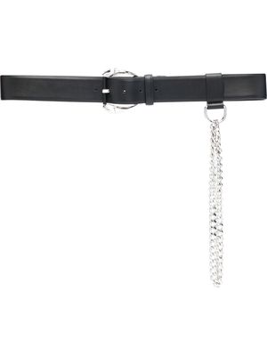 Roberto Cavalli chain-embellished buckle belt - Black