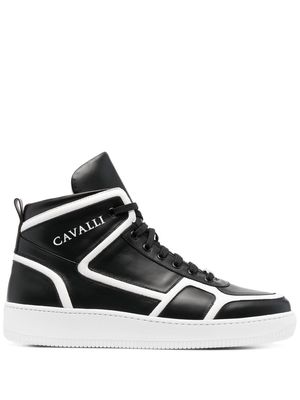 Roberto Cavalli contrasting-trim high-top sneakers - D0211