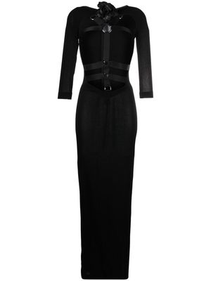 Roberto Cavalli cut-out detail maxi dress - Black