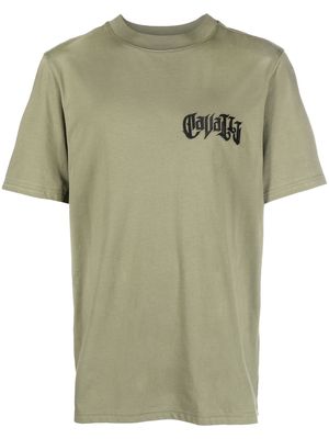 Roberto Cavalli embroidered logo T-shirt - Green
