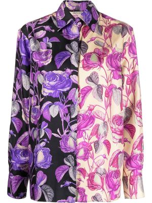 Roberto Cavalli floral-print silk shirt - Neutrals