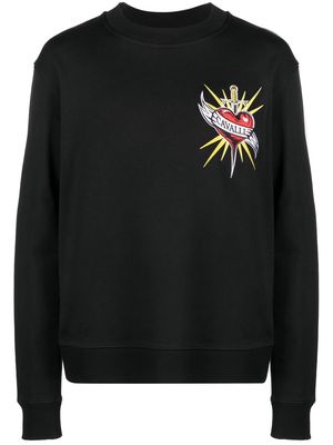 Roberto Cavalli graphic-print cotton sweatshirt - Black