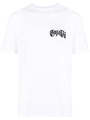 Roberto Cavalli graphic-print embellished T-Shirt - White