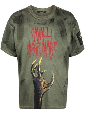 Roberto Cavalli graphic-print T-shirt - Green