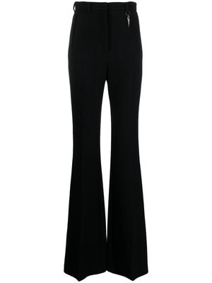 Roberto Cavalli high-waist flared wool trousers - Black