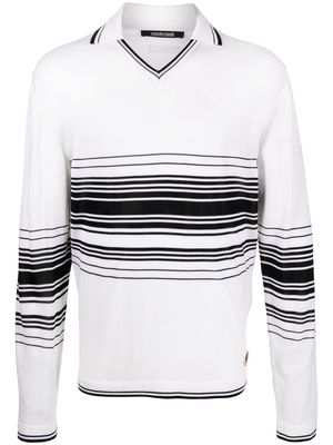 Roberto Cavalli horizontal-stripe jumper - White