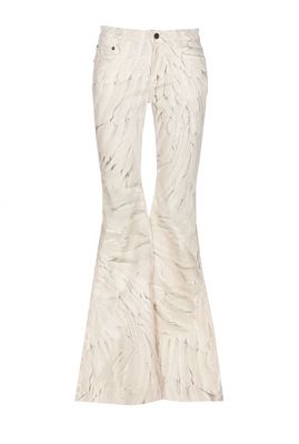 Roberto Cavalli Ice Feathers Print Jeans