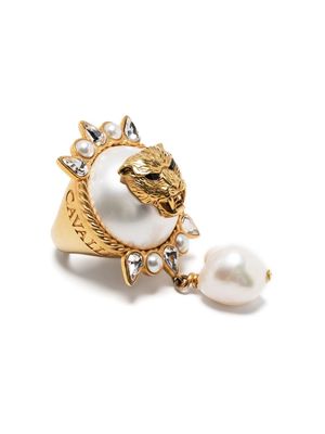 Roberto Cavalli jaguar-motif ring - Gold
