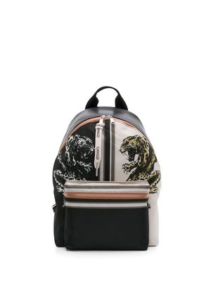 Roberto Cavalli jaguar-print backpack - Black