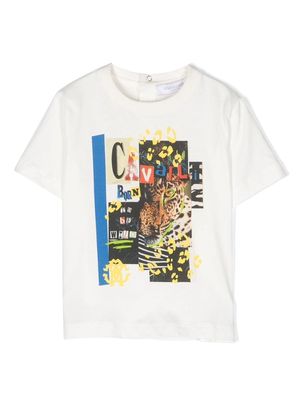 Roberto Cavalli Junior collage-print cotton T-shirt - 00005