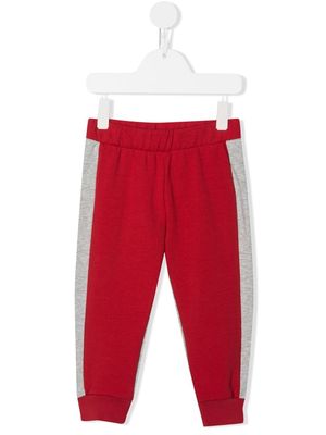 Roberto Cavalli Junior colour-block logo trackpants - Grey