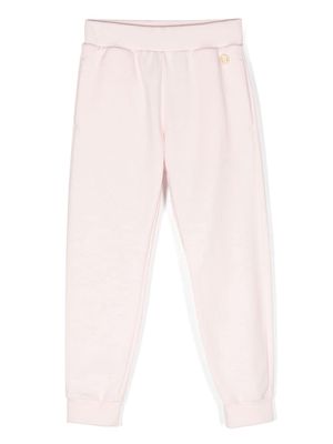 Roberto Cavalli Junior embroidered cotton track pants - Pink