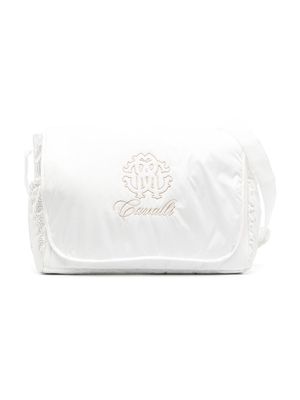 Roberto Cavalli Junior embroidered logo changing bag - White