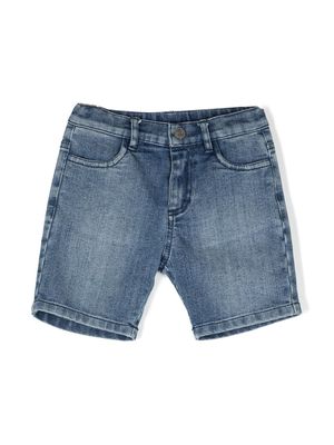 Roberto Cavalli Junior embroidered-logo stretch shorts - Blue