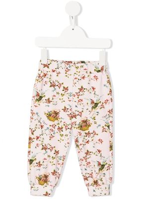 Roberto Cavalli Junior floral and bird print leggings - Pink