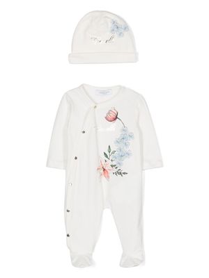 Roberto Cavalli Junior floral-print cotton pyjama set - White
