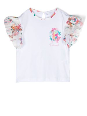 Roberto Cavalli Junior floral-print cotton T-shirt - 00003