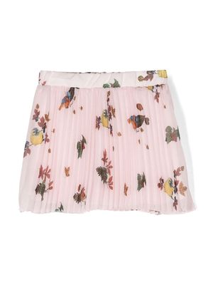 Roberto Cavalli Junior floral-print elasticated skirt - Pink