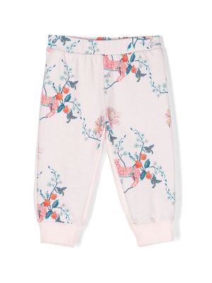 Roberto Cavalli Junior floral-print track pants - 02815