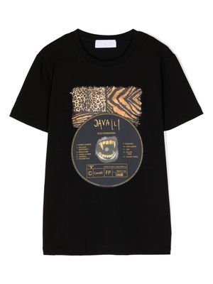 Roberto Cavalli Junior graphic-print cotton T-shirt - Black