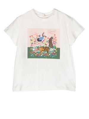 Roberto Cavalli Junior graphic-print cotton T-shirt - White