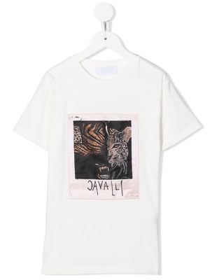 Roberto Cavalli Junior graphic-print short-sleeved T-shirt - White