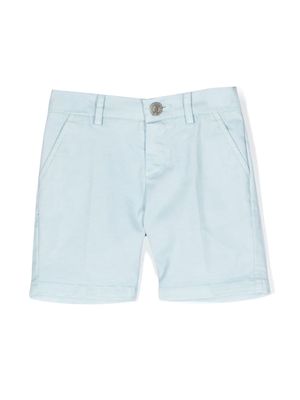 Roberto Cavalli Junior logo-embroidered cotton shorts - Blue