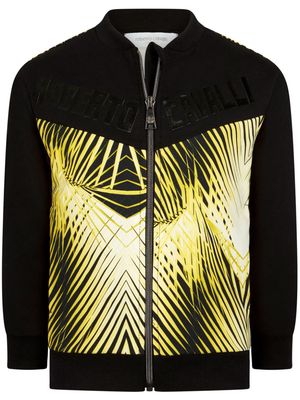 Roberto Cavalli Junior logo-patch cotton sweatshirt - Black