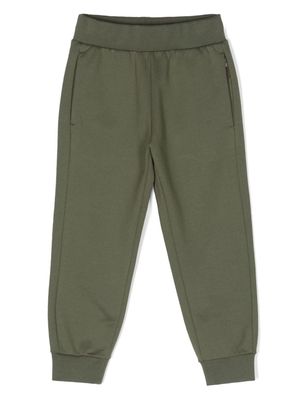 Roberto Cavalli Junior logo-patch cotton trousers - Green