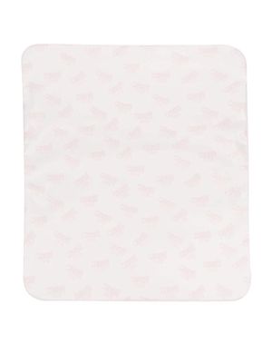 Roberto Cavalli Junior logo-print knitted blanket - Pink