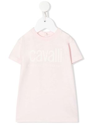 Roberto Cavalli Junior logo-print short-sleeve T-shirt - Pink