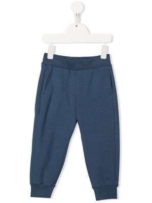 Roberto Cavalli Junior logo-print stretch-cotton track trousers - Blue