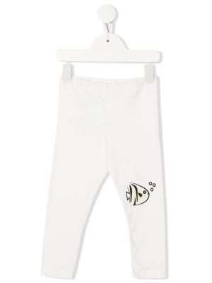 Roberto Cavalli Junior logo-print stretch leggings - White