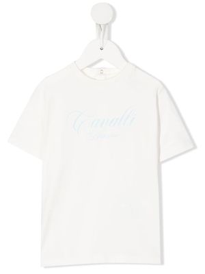 Roberto Cavalli Junior logo-print T-shirt - White